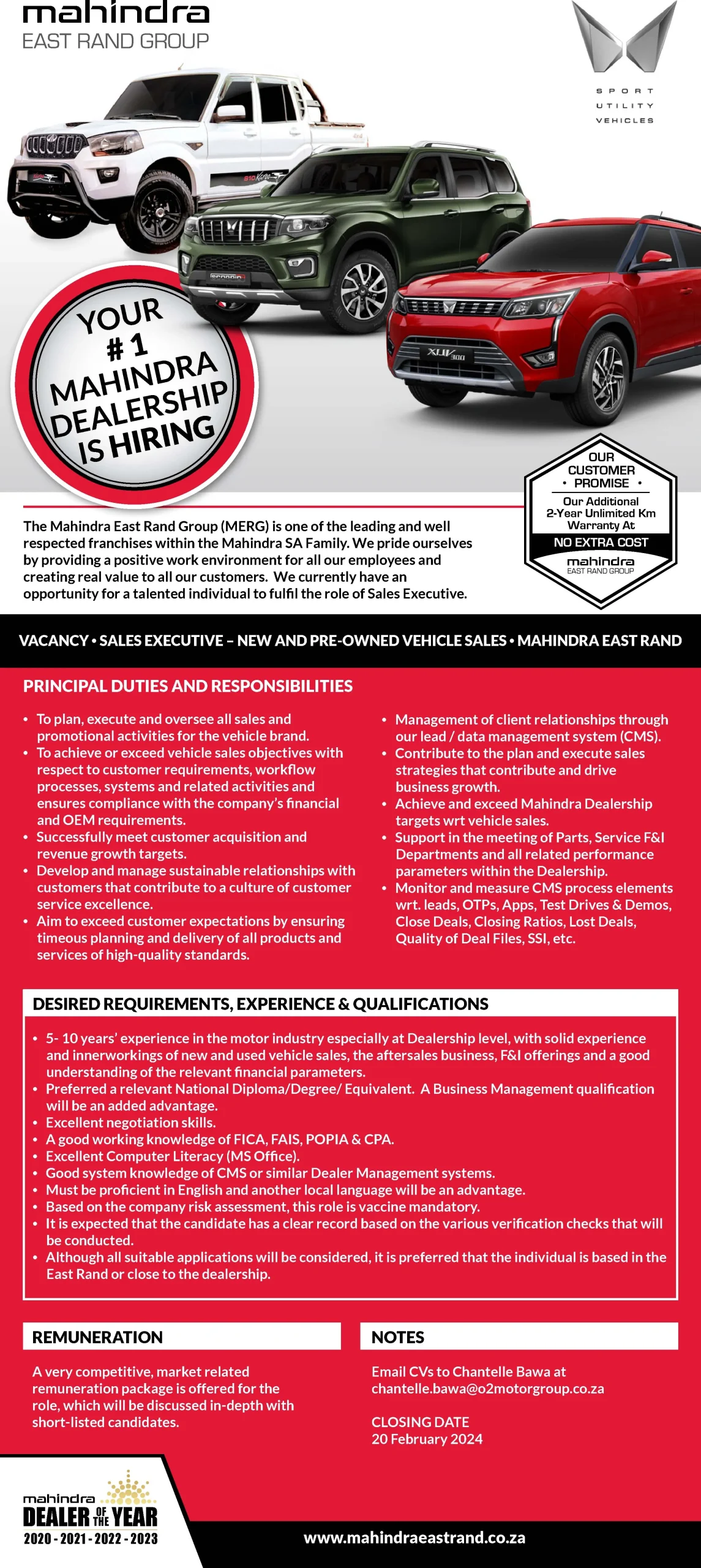 Vacancy Advert Sales Exec ERM Feb 2024 scaled
